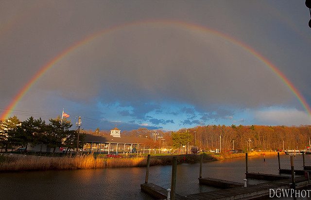 Rainbow over Milford Harbor
