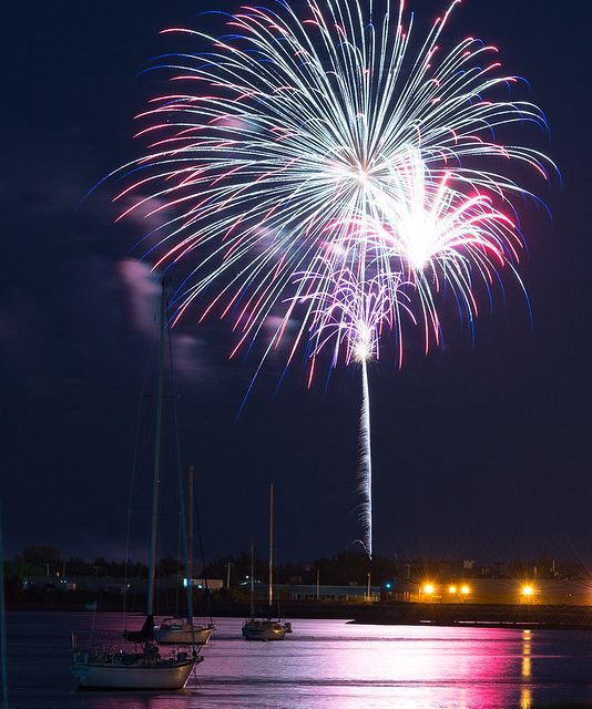Fireworks over Short Beach