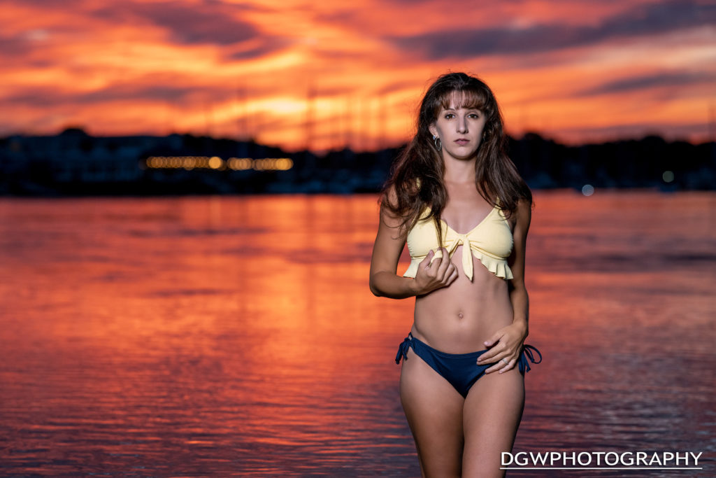 Gulf Beach sunset with Amanda