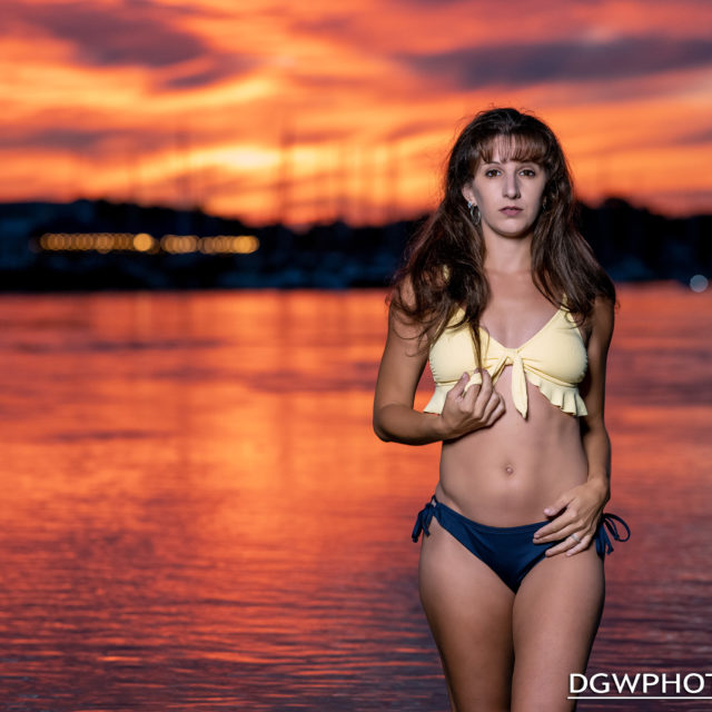 Gulf Beach sunset with Amanda