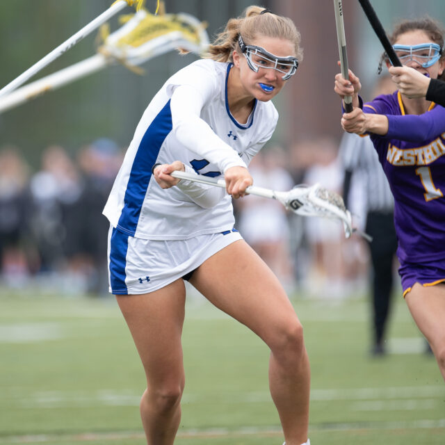 Fairfield Ludlowe's Taylor Wolfe fires a shot on goal against Westhill high on Saturday.