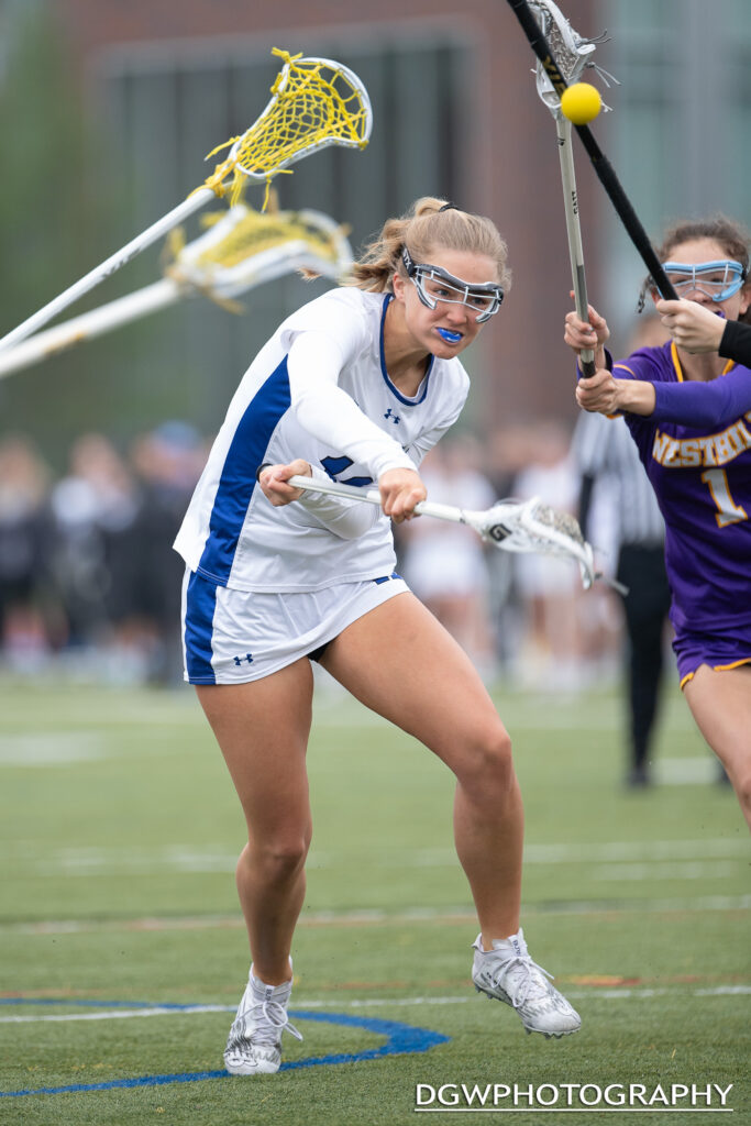 Fairfield Ludlowe's Taylor Wolfe fires a shot on goal against Westhill high on Saturday.