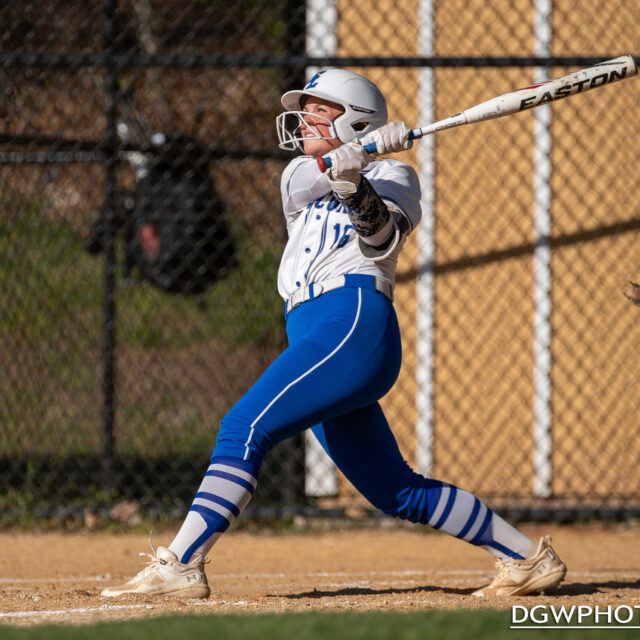 Fairfield Ludlowe's Alex Lewey drives in a run during the Falcons' 4-3 victory over Westhill Monday.